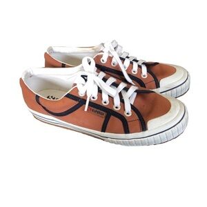 Superga x Alexa Chung Cotu Sneaker Blue/ 7.5 Orange Rust Lace Up Casual Classic